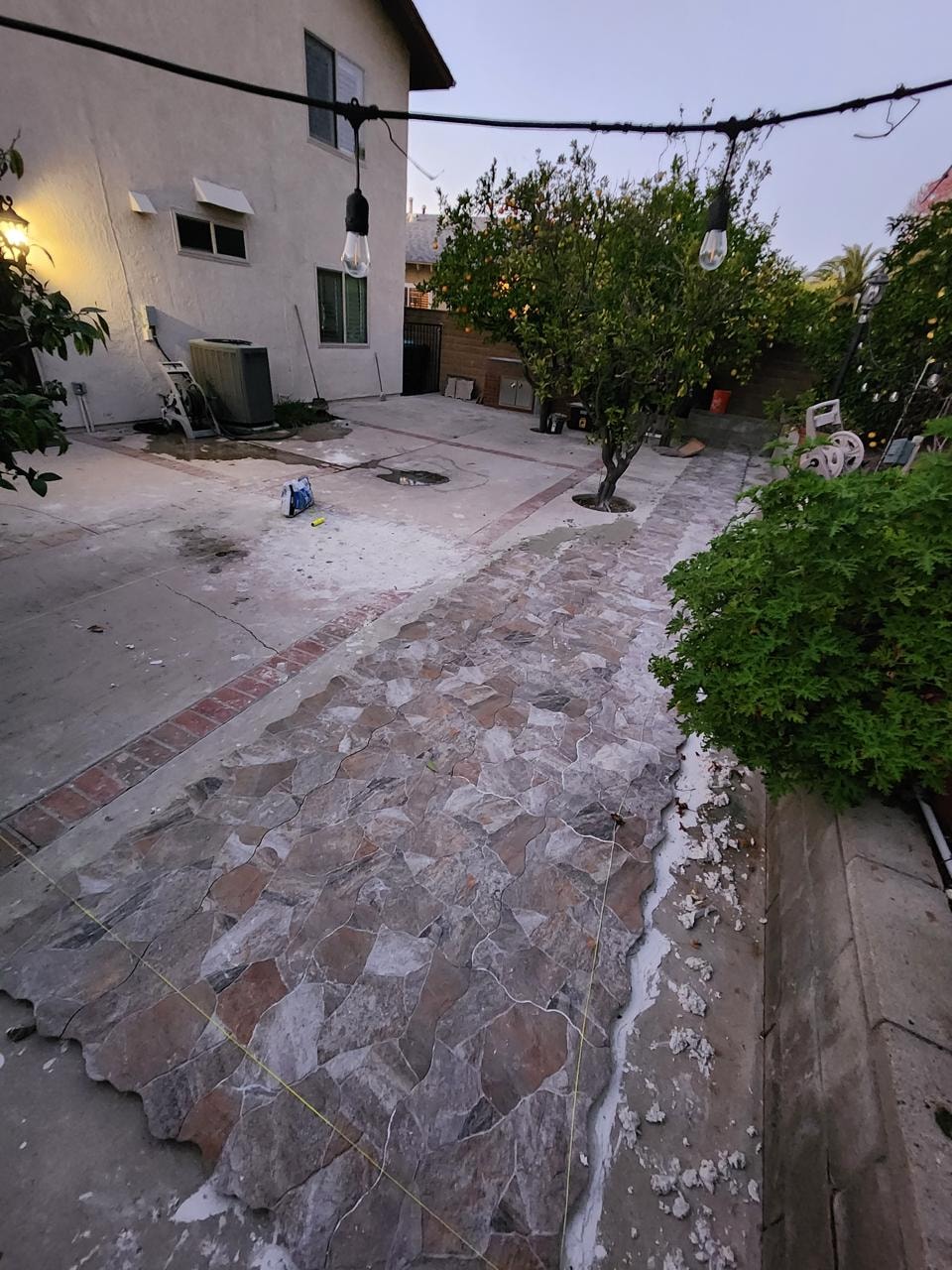 Stone Patio — In Progress