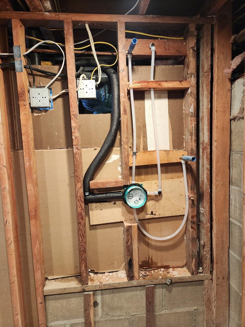 Shower Rough-In — PEX Supply & Valve