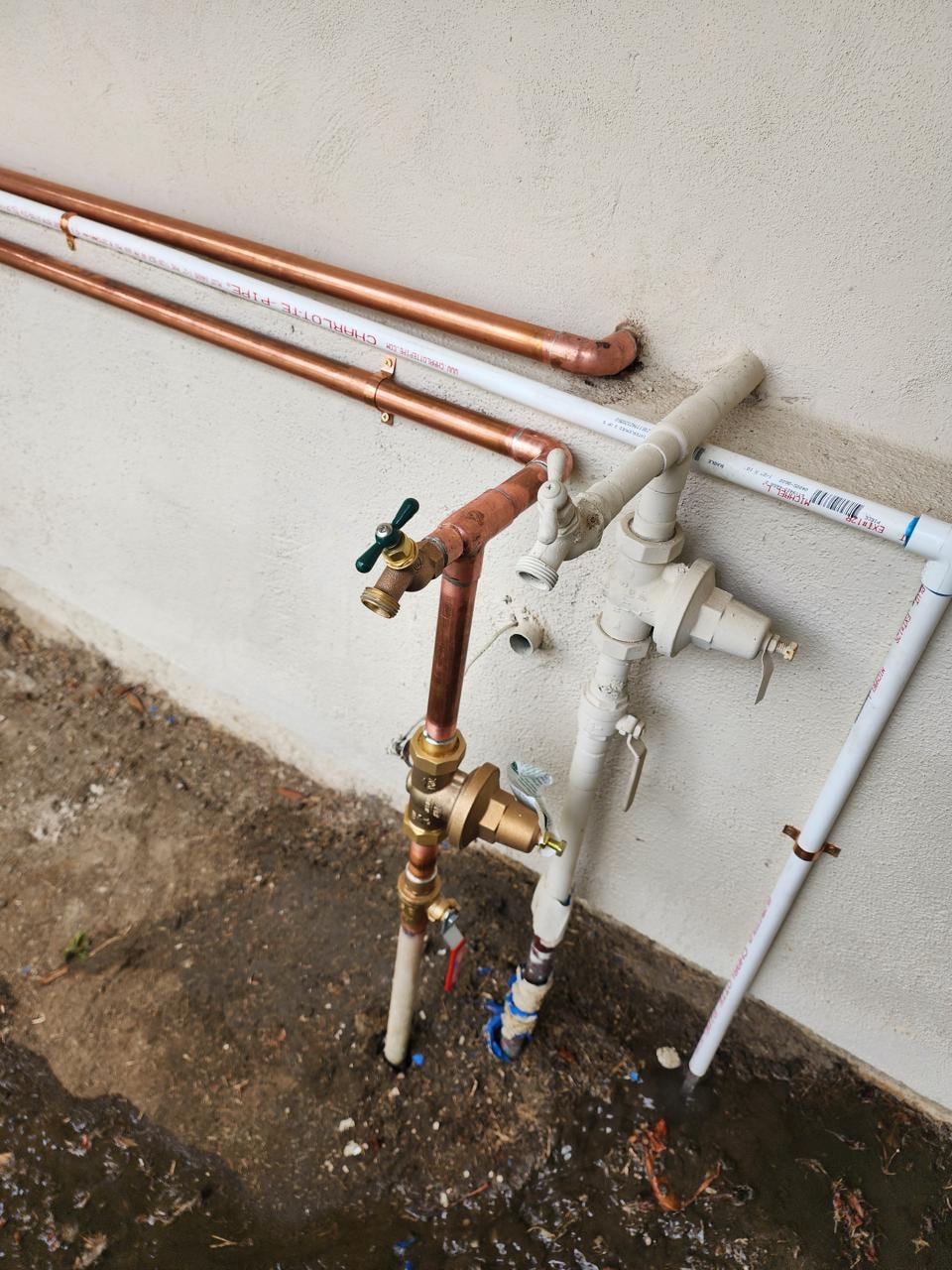 Exterior Copper Pipe & Valve Work