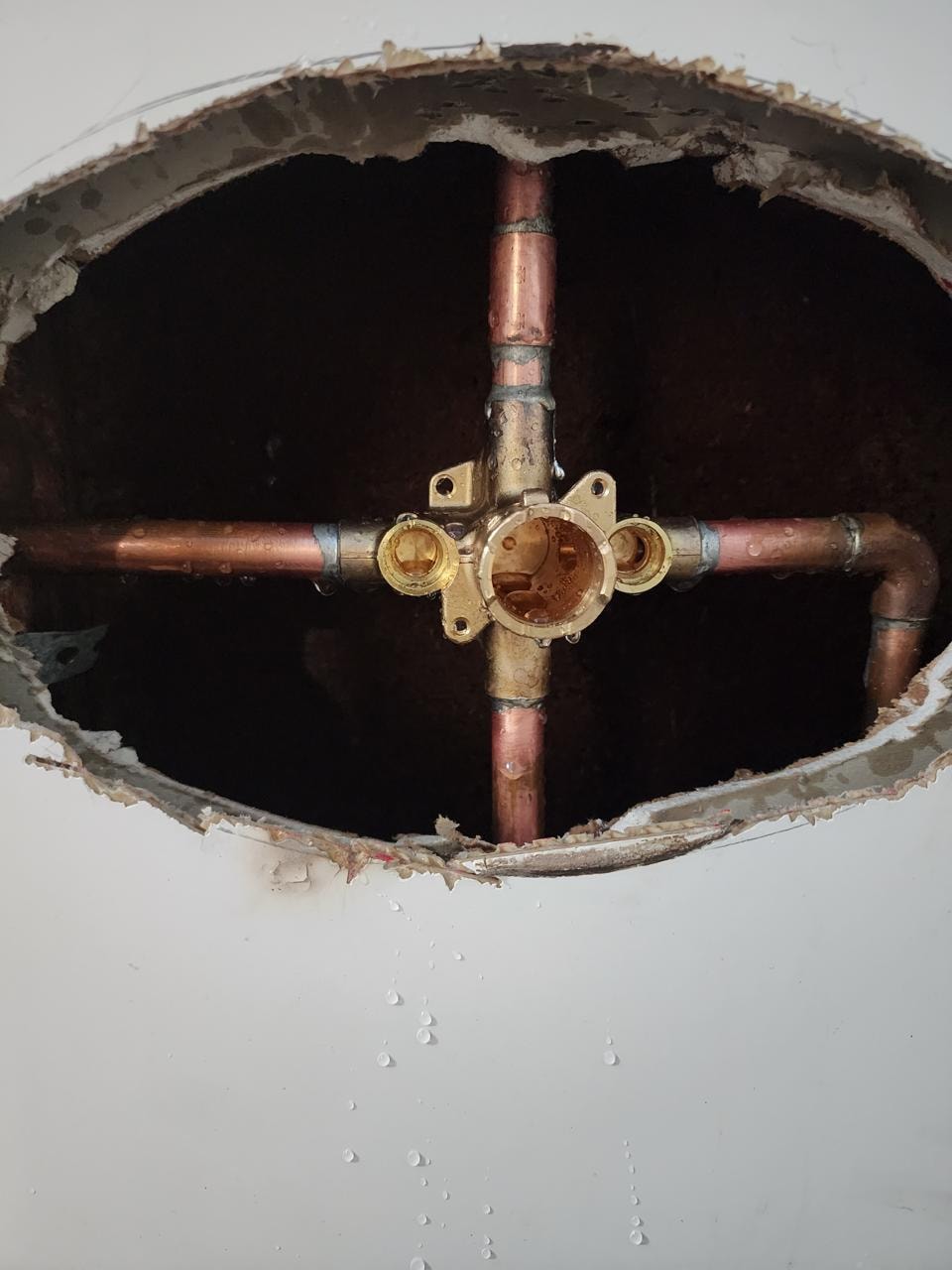 Shower Valve Installation — Interior