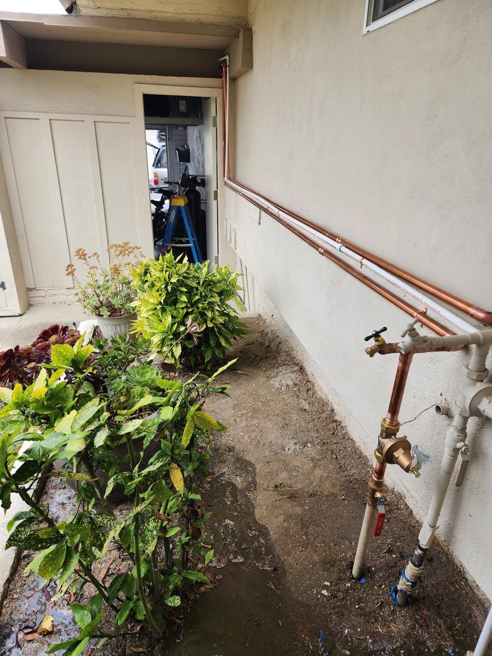 Exterior Water Line & Valve Installation