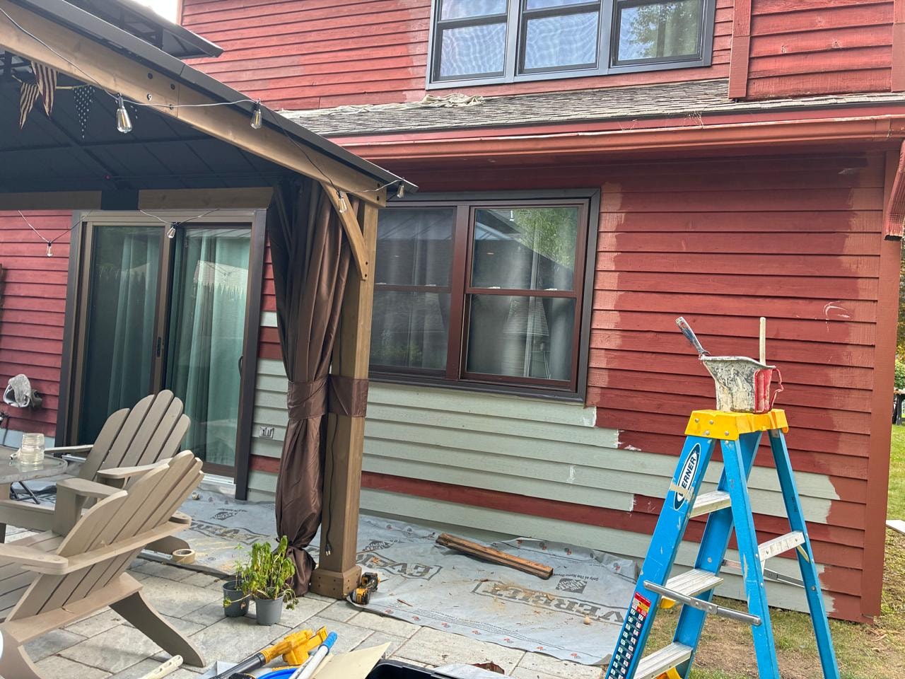 Red Siding — Back Patio Area