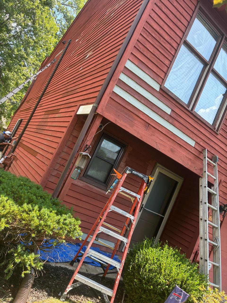 Red Siding — Front Repair