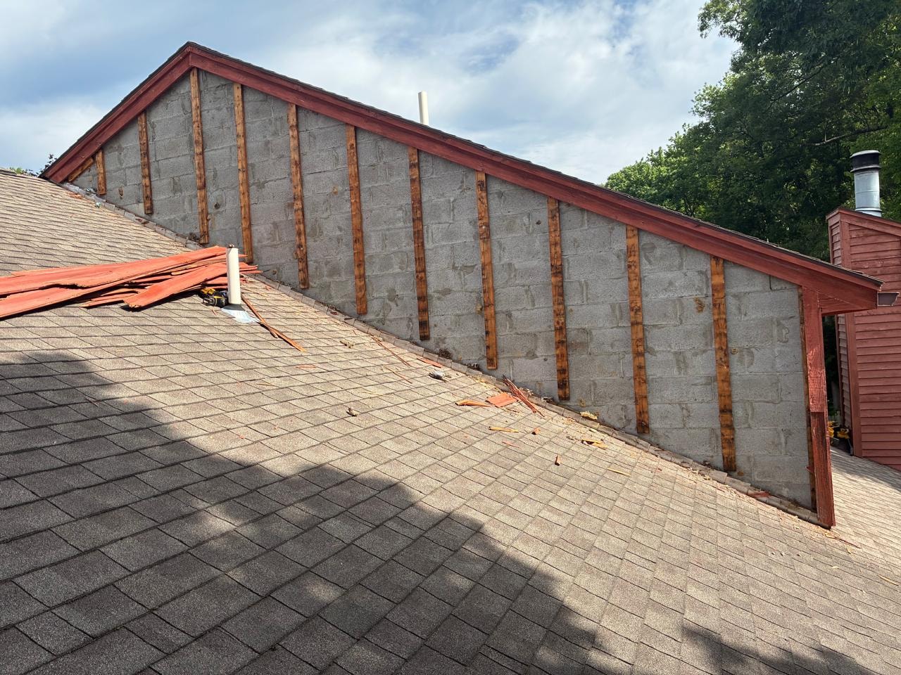 Red Siding — Completed Exterior